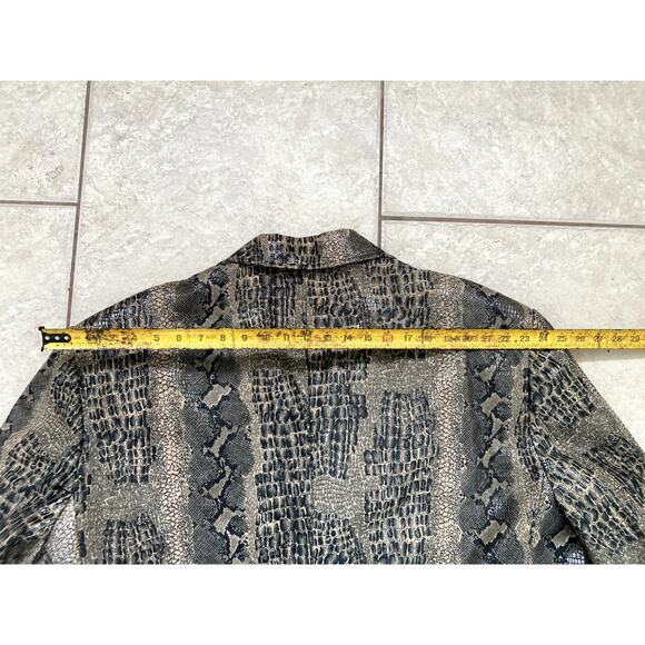 Live Collection Bijan Danialian Suit Set Mens 2XL Coat Pants Snake AOP Baggy NWT - Picture 10 of 16